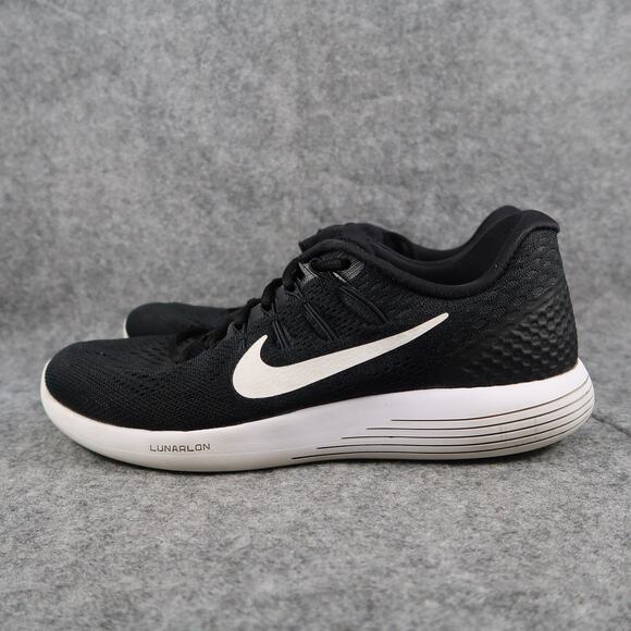 Nike Shoes Womens 10 Athletic Trainer Lunarglide 8 Sneaker Running Sport Black - Picture 4 of 12